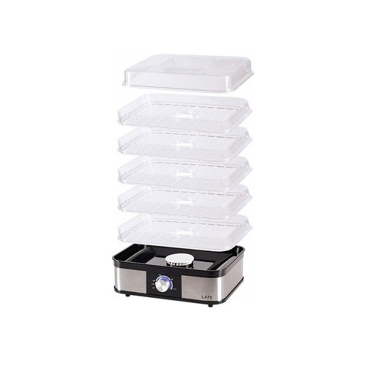 Дехидратор Lafe 250W 5 тави регулиране на температурата прозрачен 30x30x20cm