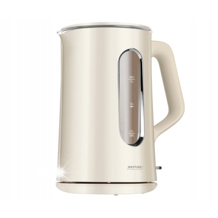 MPM MCZ-126 B1 elektromos vízforraló, duplafalú, bézs, 1.5l