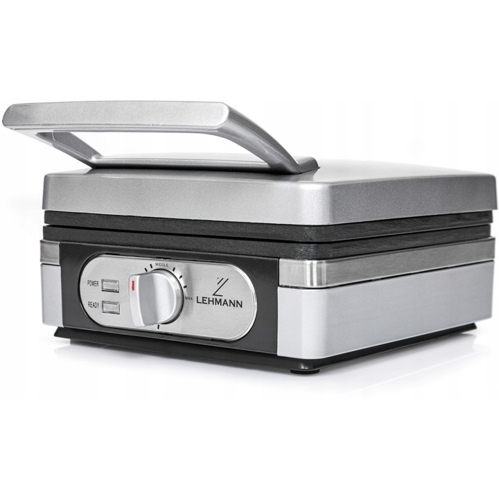 Lehmann 3048 gofri sütő, 1400W, 2 tapadásmentes lap, fekete, 28x20x24cm