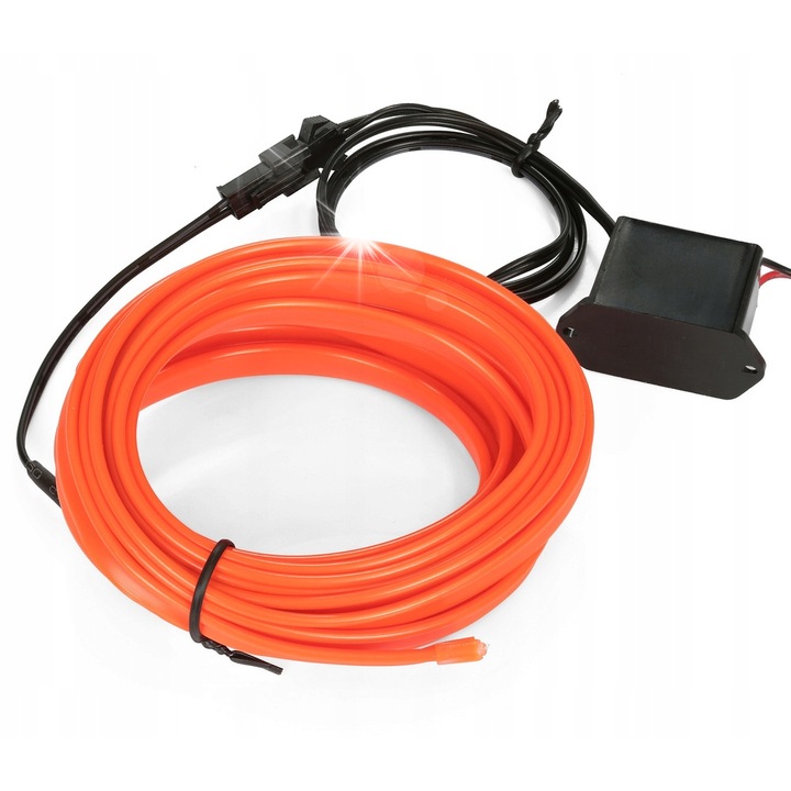 Banda LED Interlook Ambient 10m portocaliu cu invertor 12V