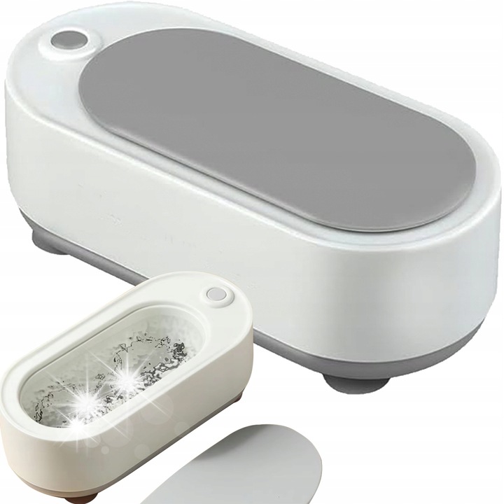 Ultrahangos tisztító készülék, sterilizátor, 500ml, fehér, 21x9.5x7.5cm