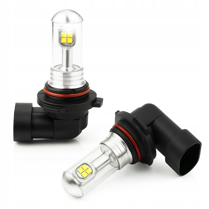 Set 2 Becuri LED HB4 9006 Interlook 40W 1500lm Alb Rece 12V