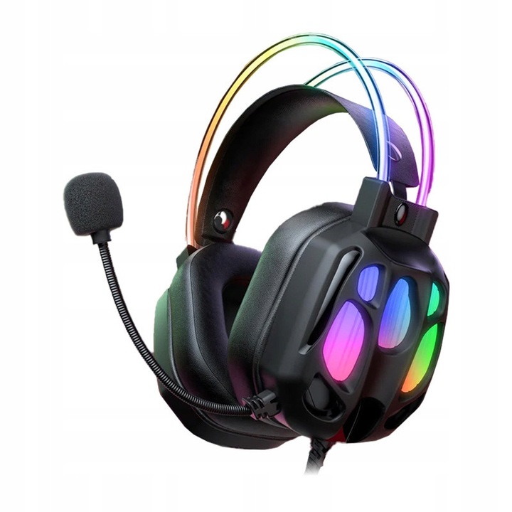 Слушалки за компютър Onikuma X89 RGB осветление микрофон USB Bluetooth черни