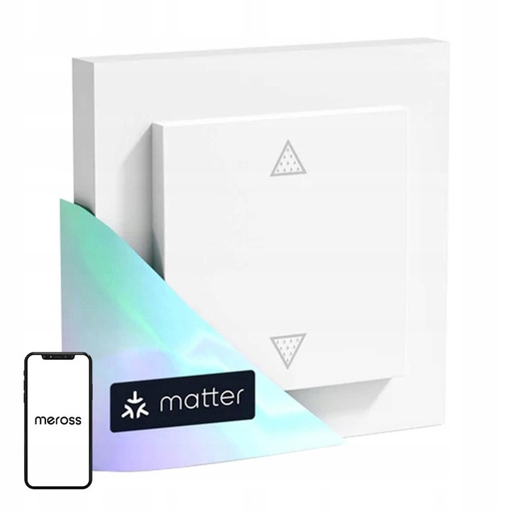 Meross MRS105MA-EU WiFi Matter okoskapcsoló, fehér, 8x8cm