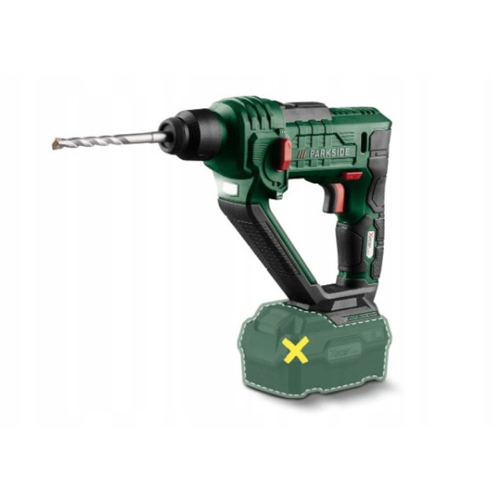 Акумулаторен перфоратор Parkside PABH 20-Li, 2 функции, LED, 24x20.7x7.7cm
