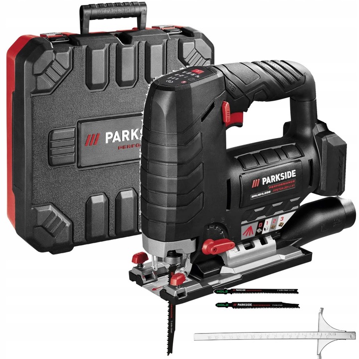 Прободен трион Parkside PPSTDA A1 20V, 7 скорости, LED, 21.8x7.7x20.8cm, комплект с куфар