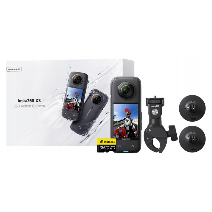 Camera sport 360 Insta360 X3 Motorcycle Kit 4K multicolor 114x46x33mm