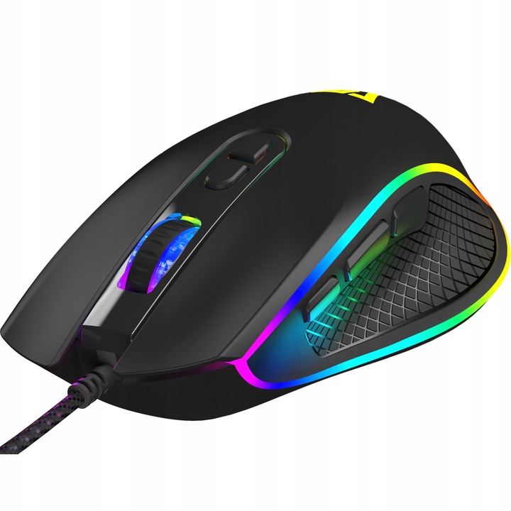 Mouse gaming Modecom Volcano Veles, 8 butoane, negru, 12.1x7.5x3.9cm