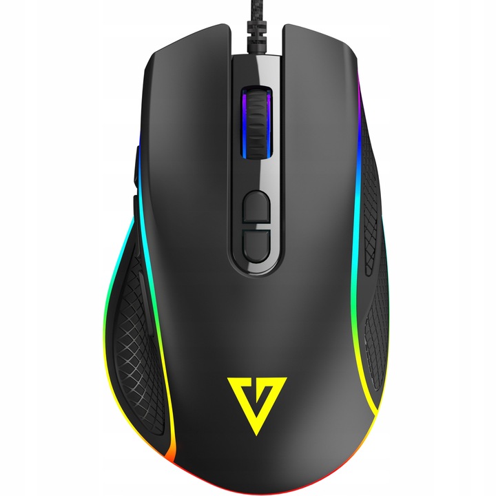 Mouse gaming Modecom Volcano Veles, 8 butoane, negru, 12.1x7.5x3.9cm