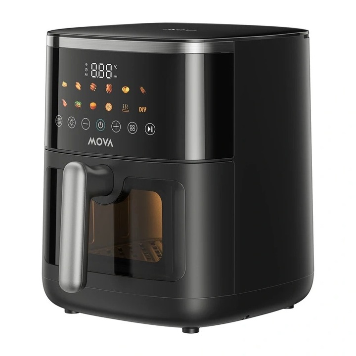Фритюрник без мазнина Mova FD10 Pro Max, 2000W, 6L, черен