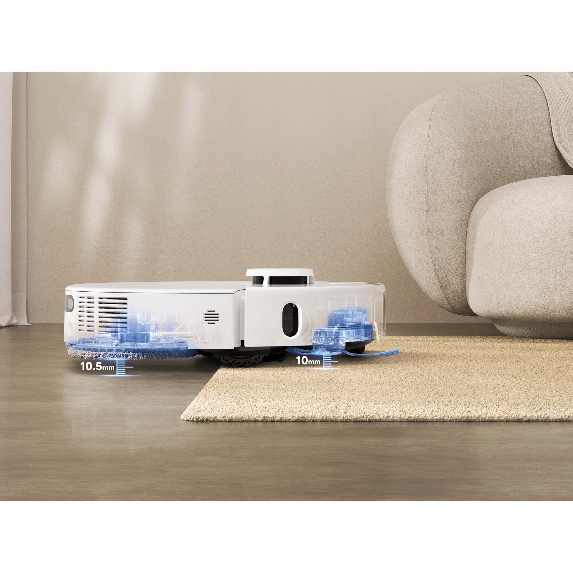 Robot aspirator-mop Mova P50 Ultra, 19000 Pa, alb, 35x35x9.8cm