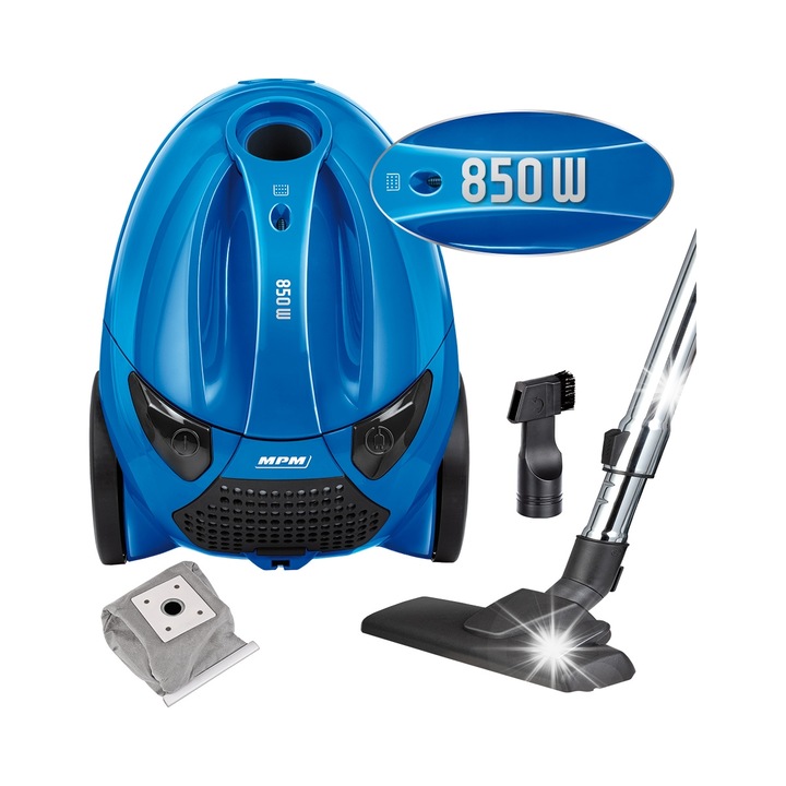 MPM MOD-53 porzsákos porszívó 850W fém 1.5l szett
