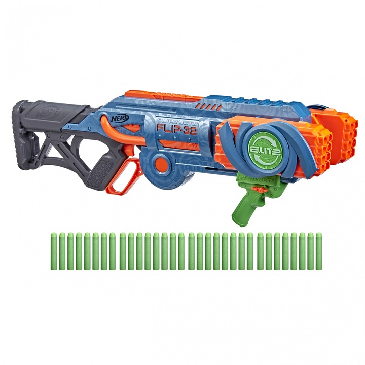 Nerf Elite 2.0 Flipshots Flip-32 kilövő, 32 nyílvessző, kézi, stabilizátor, 2.6kg
