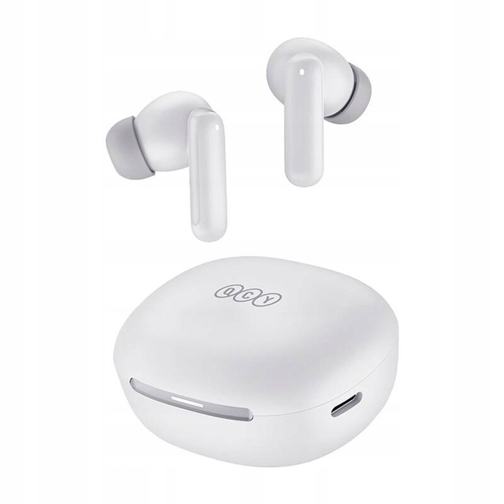 Casti wireless QCY MeloBuds HT16 alb ANC Bluetooth 5.4 24x21.6x30.8mm