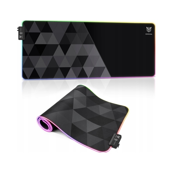 Egérpad gaming Onikuma MP006 RGB fekete 80x30cm