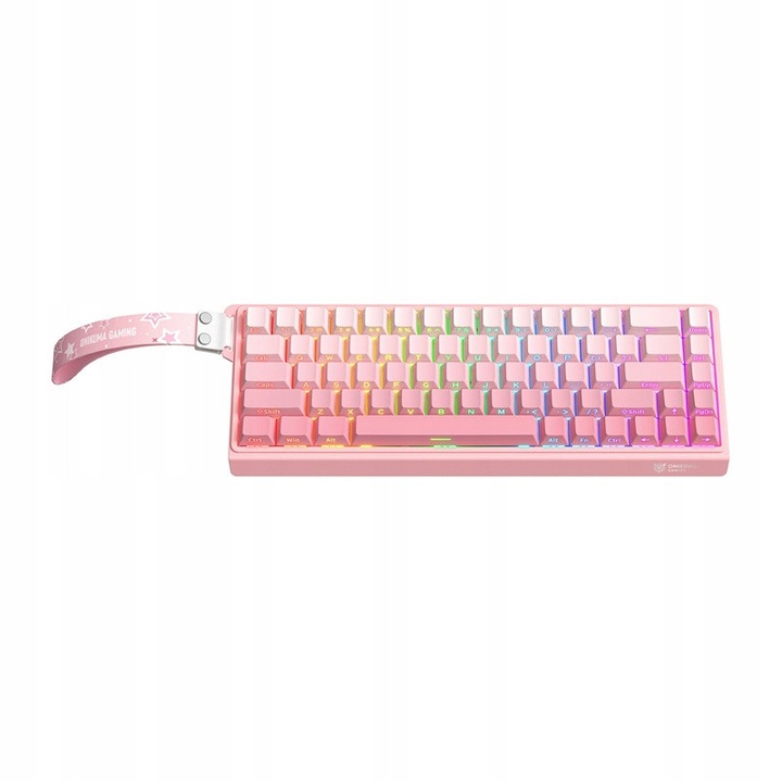 Onikuma G69 mechanikus billentyűzet, mágneses kapcsolók, RGB, rózsaszín