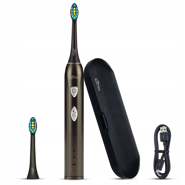 Media-tech MT6510 elektromos fogkefe, szónikus, 2 sebesség, fehér, kompakt