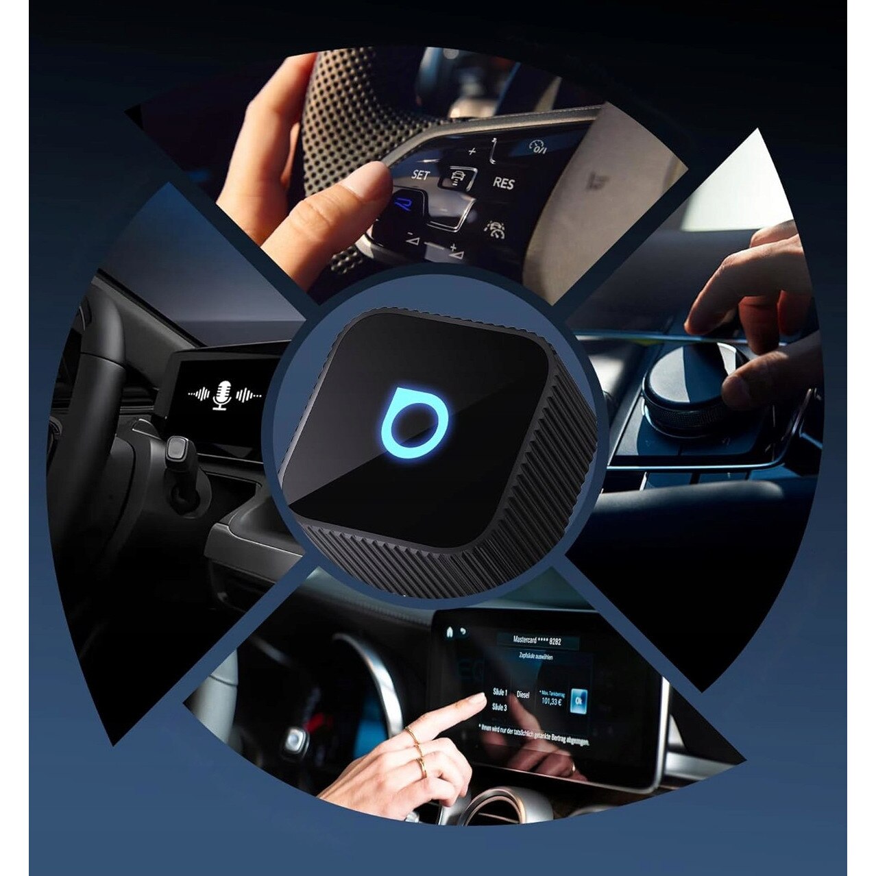 Adaptor wireless CarPlay Android Auto Ottocast Mini Cube USB Bluetooth ...