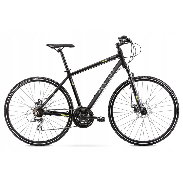 Велосипед крос Romet Orkan 1 M, 19", черно-зелен, алуминий, 21 скорости, 2024