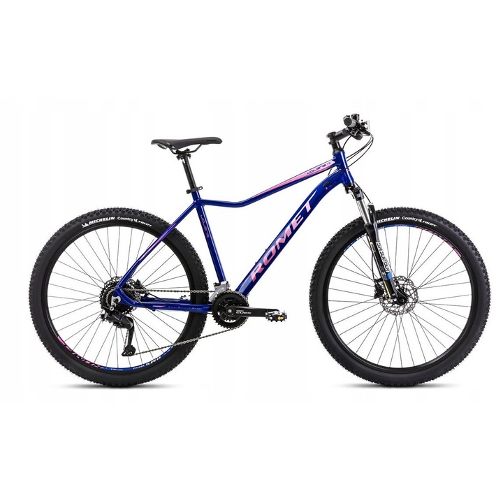 Велосипед MTB Romet Jolene 7.3, синьо-розов, 27,5x19"