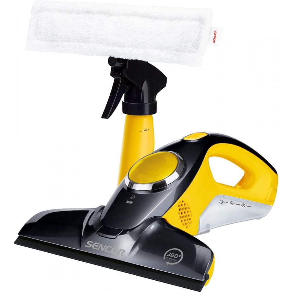 Aparat de curatat geamuri Sencor SCW 3001YL galben 37x28x12cm 2in1 20min autonomie