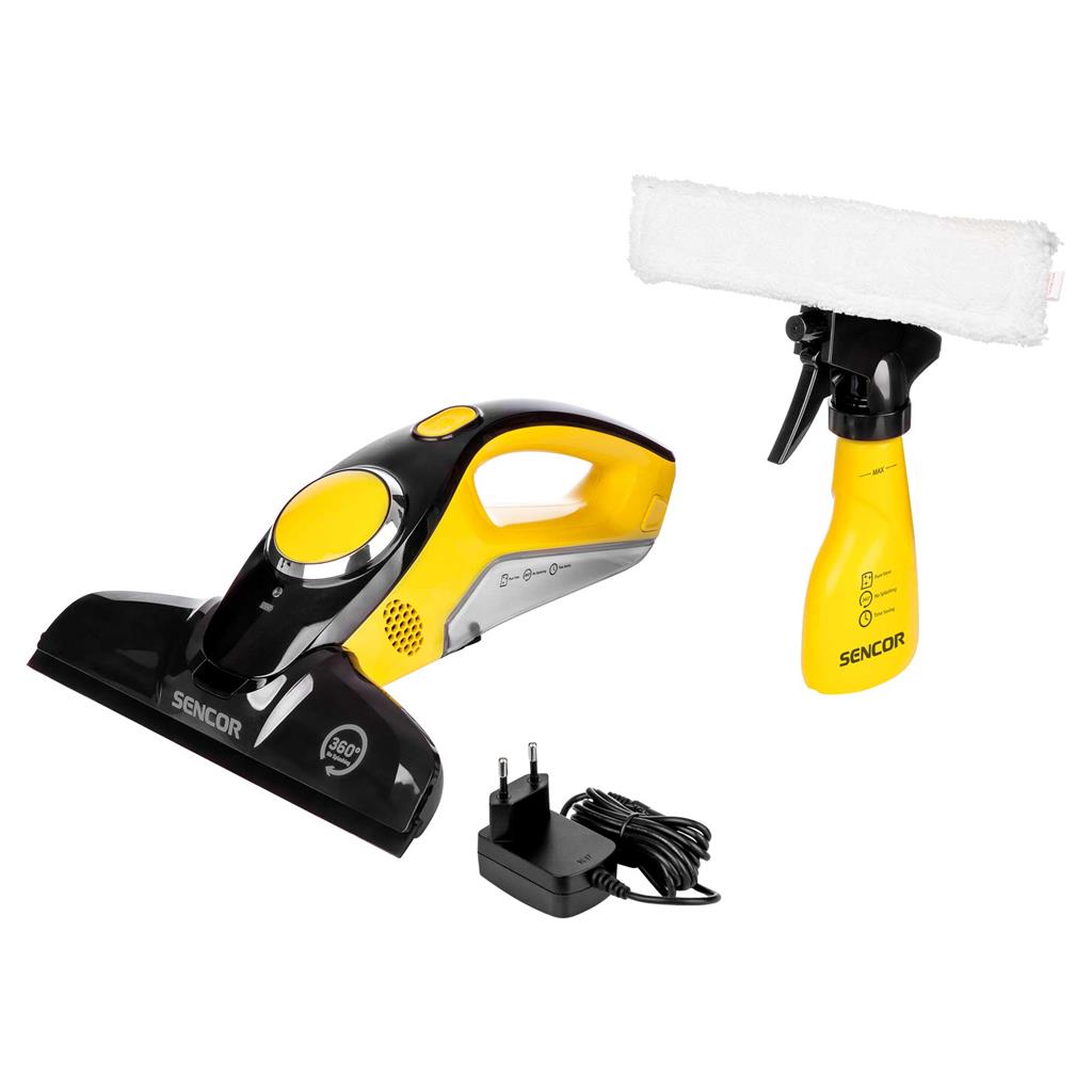 Aparat de curatat geamuri Sencor SCW 3001YL galben 37x28x12cm 2in1 20min autonomie