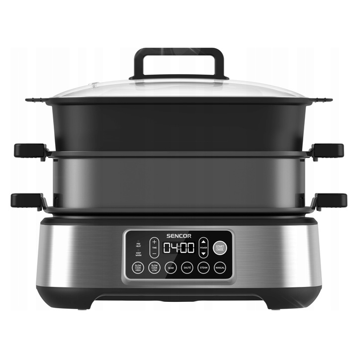 Oala multifunctionala Sencor SPR 6300BK, 6L, negru, 5 functii, digitala