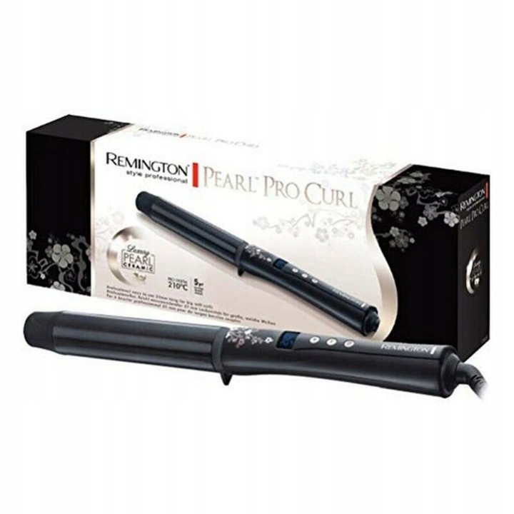 Ondulator de par Remington Pearl Pro CI9532, ceramica Luxury Pearl, 32 mm, reglaj temperatura 130-210°C, display LCD, cablu rotativ 3 m, negru, 1 buc