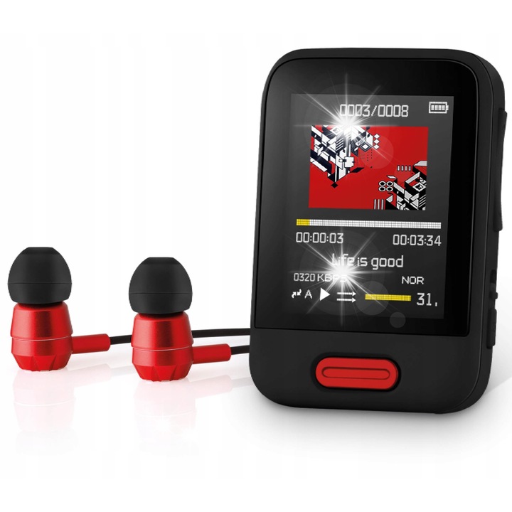 MP3 MP4 плейър Sencor SFP 7716BK, 16GB, Bluetooth, черен, 6x4.2x2см