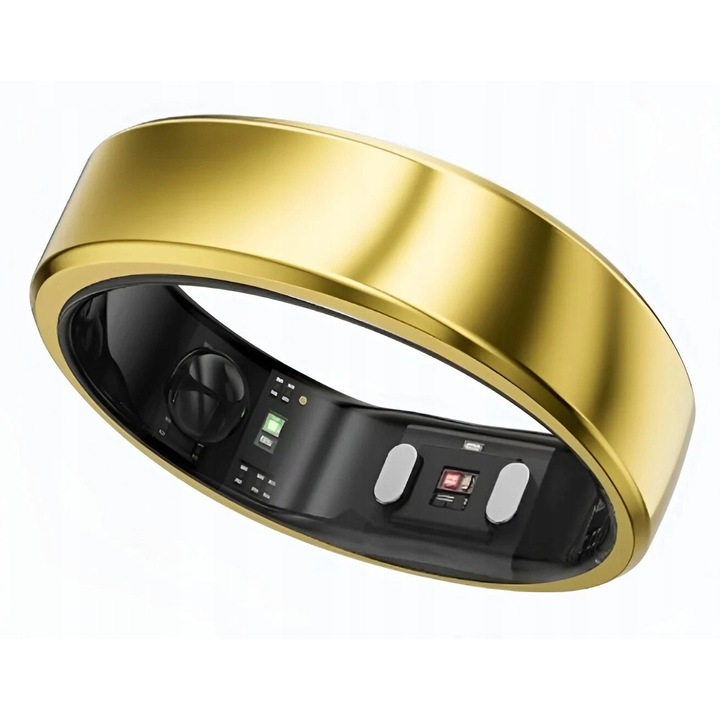 RingConn Gen 2 okosgyűrű, alvás- és aktivitáskövetés, fekete/arany, 59.5mm