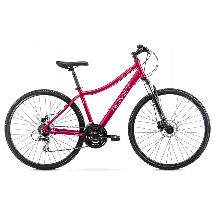 Велосипед крос Romet Orkan 1 D, 21 скорости, тъмнорозов, 17 M, 28"