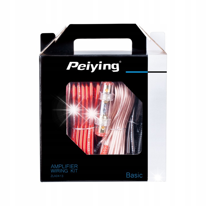 Peiying PY-127 2x80W autóerősítő komplett kábelkészlettel