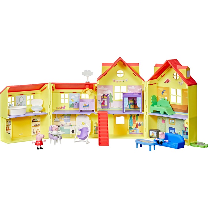 Къща Peppa Pig комплект фигурки аксесоари многоцветен 80см