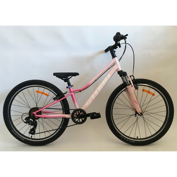 Детски велосипед Storm Bella 24", алуминий, 7 скорости, матово розов, 11"