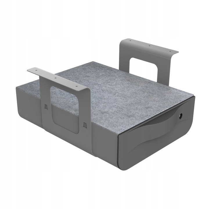Чекмедже под бюро Spacetronik SPB-121G метално сиво 10x29x36см заключващо се с ключ