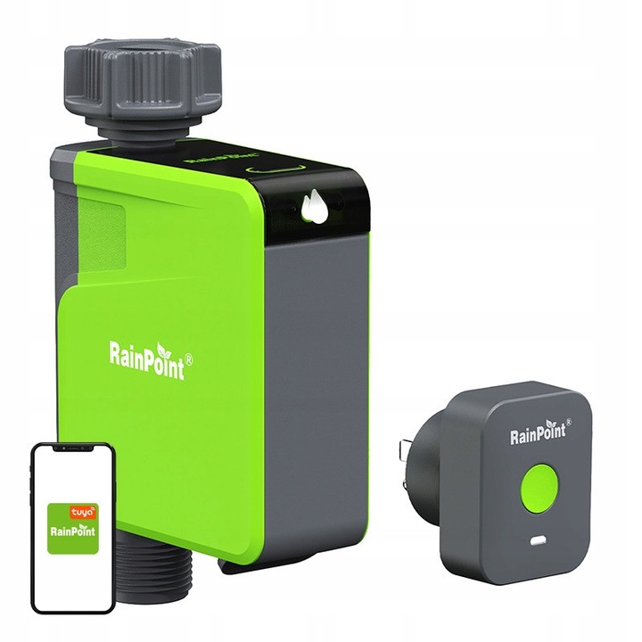 Контролер за напояване RainPoint HTV107B+HWG009WB smart 1 зона Bluetooth IP54
