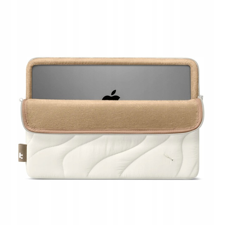 Husa laptop Tomtoc Terra-A27, protectie pufos, alb, 40x27x3.5cm