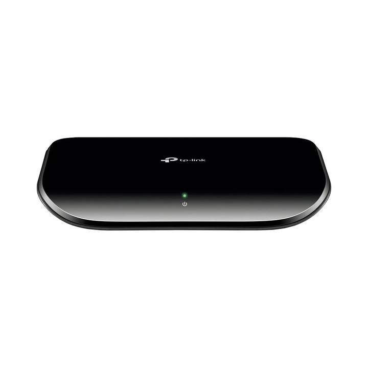 Switch/comutator TP-Link TL-SG1005D, 5 porturi Gigabit, neadministrabil, Green Ethernet economisire energie pana la 85%, Plug and Play, Negru, 140x88x23mm