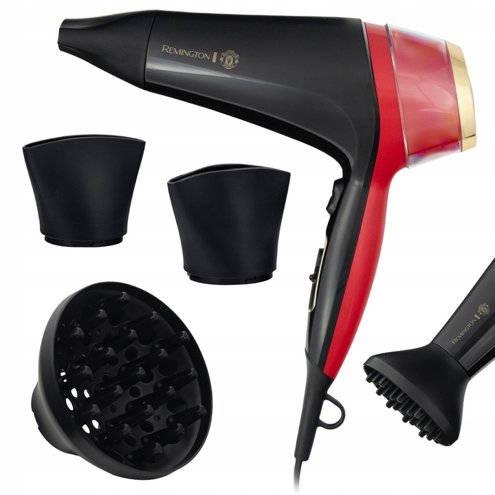 Сешоар Remington Thermacare Pro D5755, 2400W, черно-червен, 3x2 настройки
