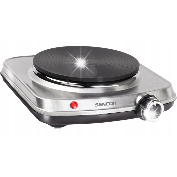 Електрически котлон Sencor SCP 1506SS, една зона, инокс, 18см, 1500W