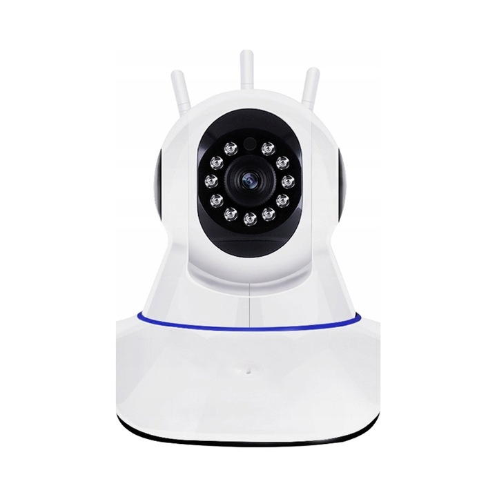 Камера за интериор 360 WiFi Retoo, мониторинг, бяла, 16x11x11см