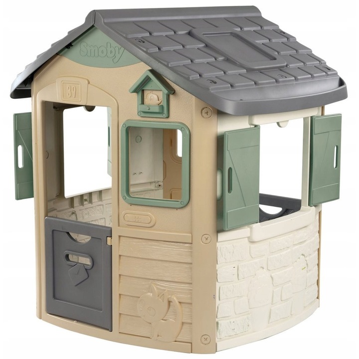 Casa de gradina Smoby Neo Jura, spatioasa, reciclabila, 115x123x132cm