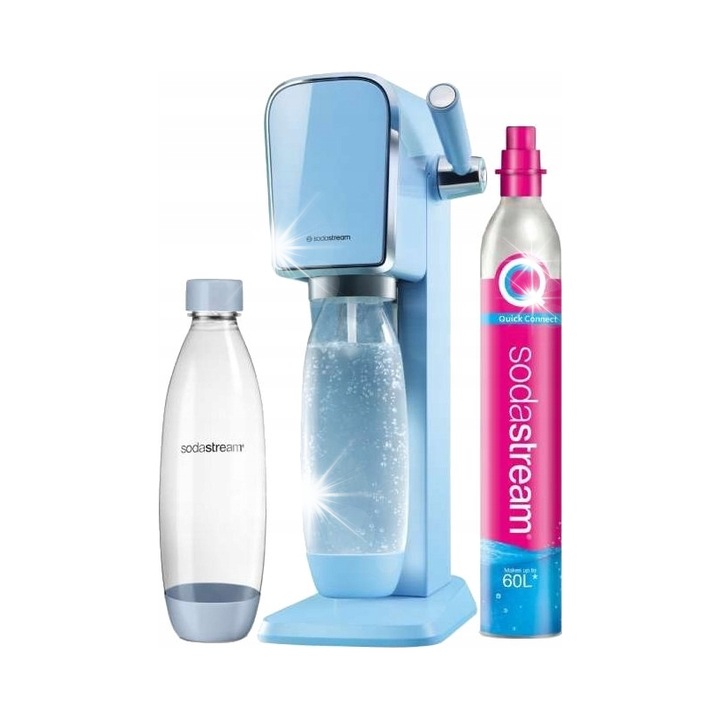 Saturator apa SodaStream ART retro, roz, 1 sticla, 29x10x10cm