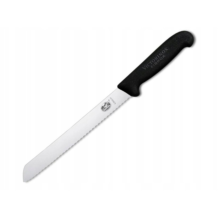 Victorinox Fibrox kenyérvágó kés 21cm, fogazott penge, csúszásmentes markolat