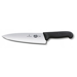 Cutit bucatar Victorinox Fibrox, lat, 20cm, negru