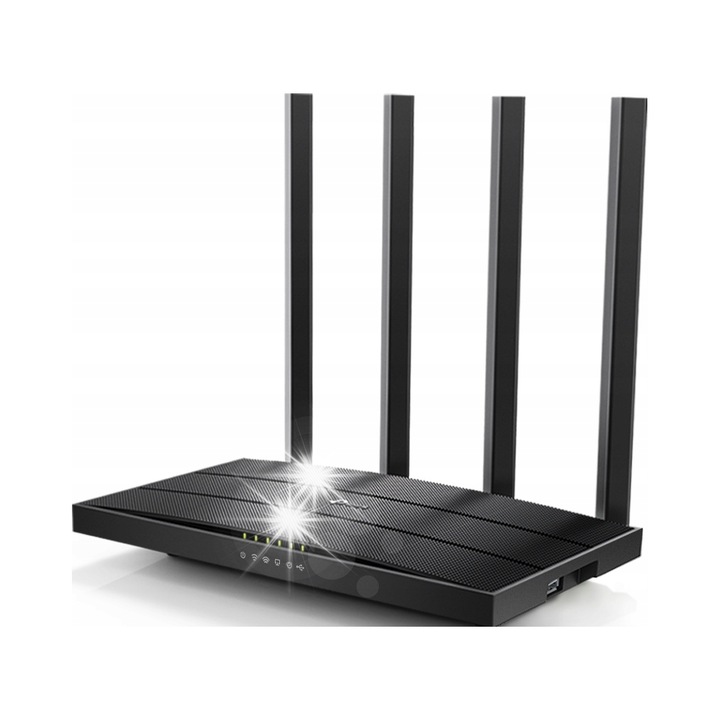Router wireless TP-Link Archer C6U dual-band negru Gigabit Ethernet