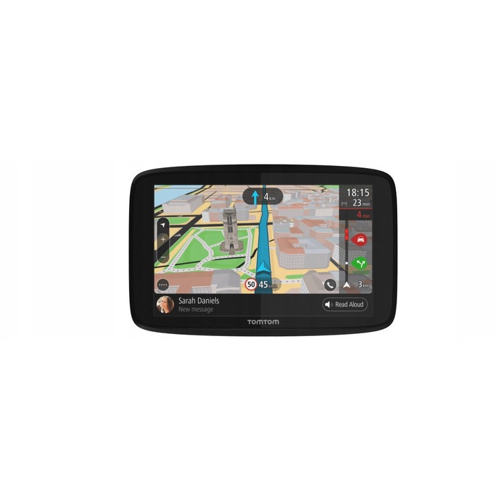 Navigátor GPS TomTom GO Essential 5", fekete, 9,06x1,88x14,19cm, 16GB, Bluetooth