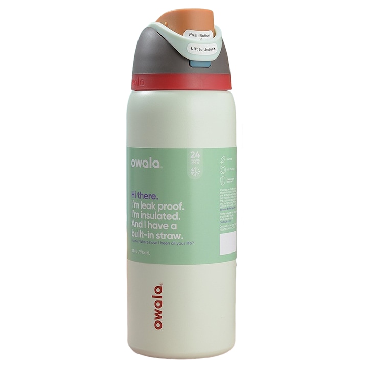 Owala FreeSip rozsdamentes acél termosz kulacs 32oz bézs