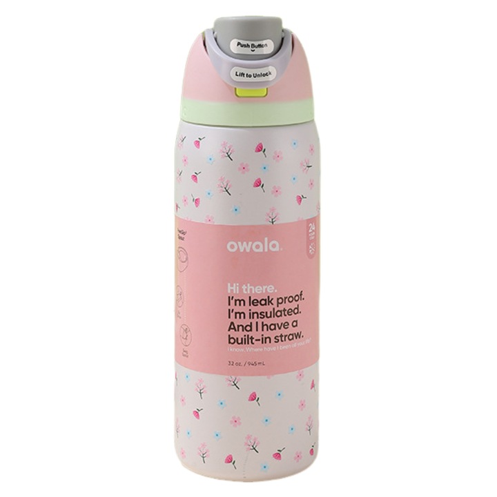 Sticla apa Owala FreeSip izoterma inox 32oz roz floral
