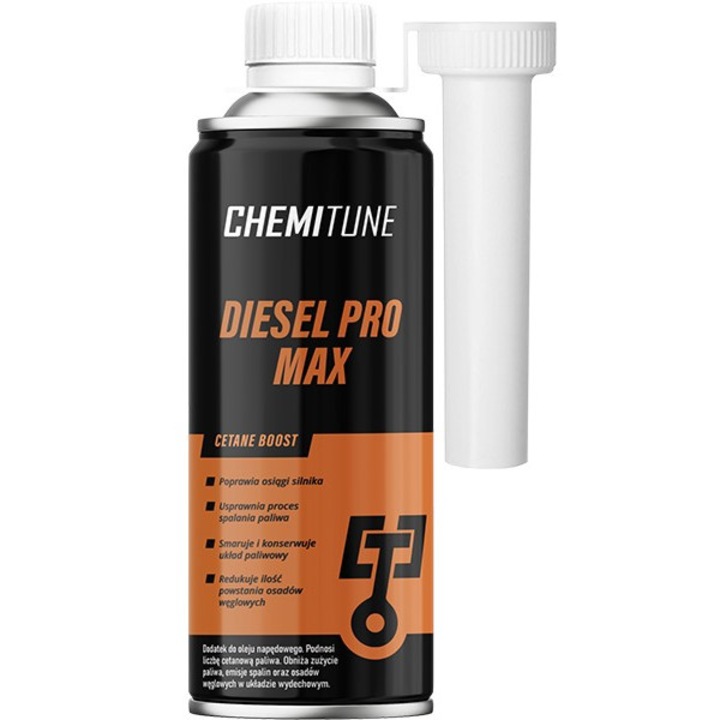 CHEMITUNE Diesel Pro Max adalékanyag autóba, 400 ml, növeli a cetánszámot, javítja az égés hatékonyságát